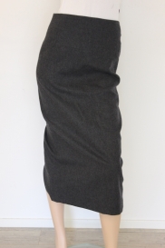 Antraciet wollen rok