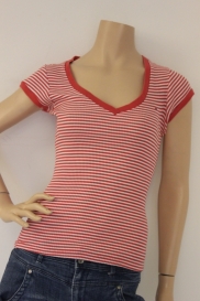 Rood/wit t-shirt