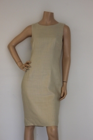 Beige linnen jurk