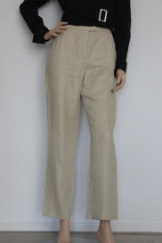 Beige linnen broek