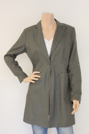 Groengrijs linnen colbert