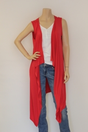 Rood lang giletvest