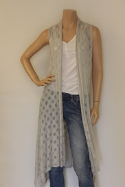 Grijs lang giletvest