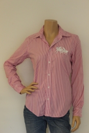 Roze/witte blouse