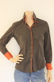 Bruin/oranje blouse