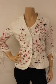 Wit/rood/zwart jasje