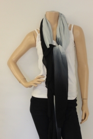 Zwart/blauwgrijze sjaal