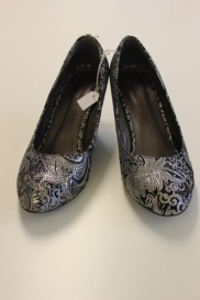 Zilver/zwarte schoenen