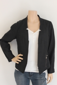 Zwart linnen jasje