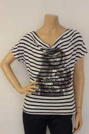 Dblauw/wit t-shirt