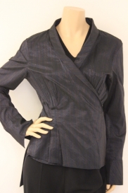 Dblauwe glansblouse