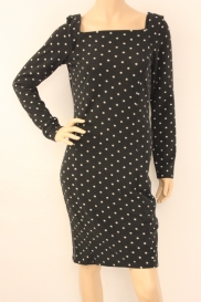 Grijs gestipt jurkje