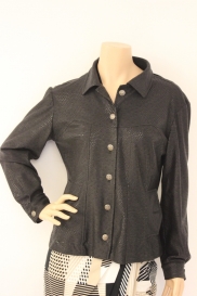 Zwart leatherlook jasje