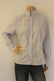 Blauw/witte blouse