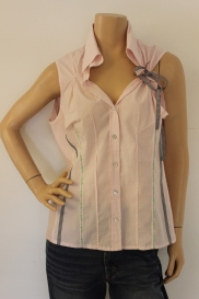 Roze/wit gestreept blousje