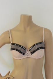 Roze/zwarte BH