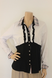 Zwart/wit blouse/vestje