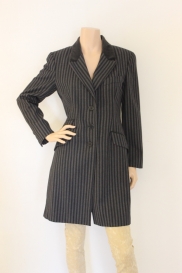 Antraciet krijtstreep jasje