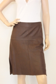 Bruin lerenrokje