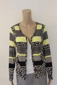 Geel/beige zwart vestje
