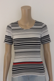 Blauw/wit/rood t-shirt