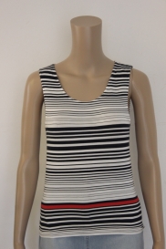Blauw/wit/rode top