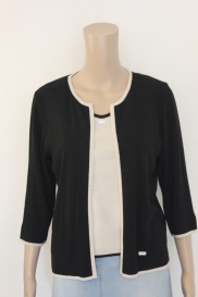 Zwart/beige twinset