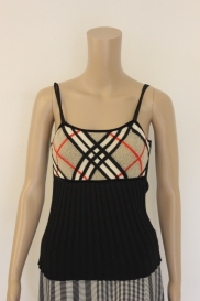 Zwart/beige top