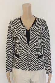 Zwart/roomwit vestjasje