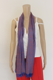 Rood/blauw/paarse sjaal