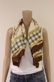 Bruin/beige/zwarte sjaal