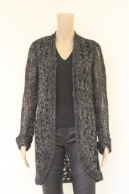 Zwart/bruin/wit vest