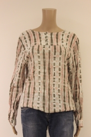 Grijs/roze/beige top