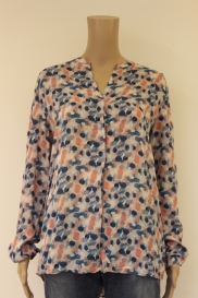 Blauw/roze/witte top