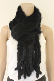 Zwarte nepbont sjaal