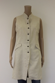 Beige lang gilet