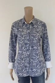 Blauw/witte blouse