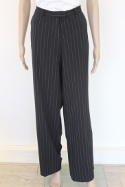 Zwarte krijtstreep broek