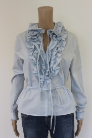 Blauwe blouse