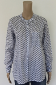 Blauw/witte blouse