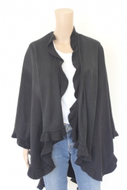 Zwarte poncho