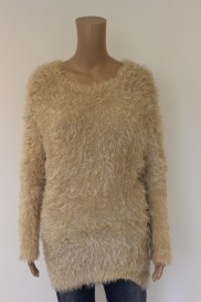 Beige lange trui