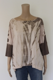 Beige/bruin t-shirt