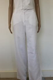 Witte linnen broek