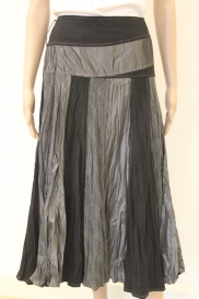 Zwart/grijze stroken rok