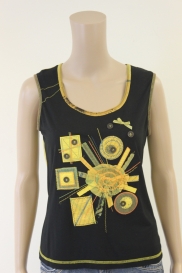 Zwart/gele top