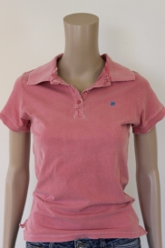 Roze vintage-look polo