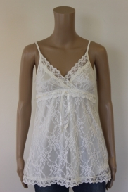 Roomwitte kanten top