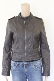 Bruin leatherlook jasje